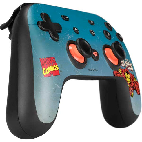 Marvel Classic Comics The Invincible Iron Man Google Stadia Controller Skin